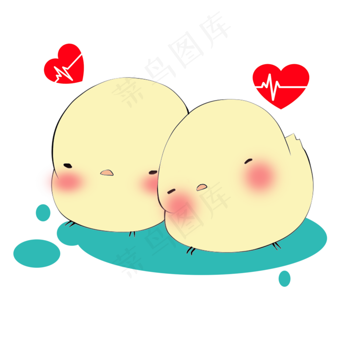 情人节约会的小黄鸡(2000X2000(DPI:300))psd模版下载