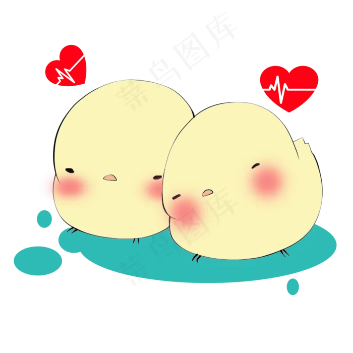 情人节约会的小黄鸡(2000X2000(DPI:300))psd模版下载