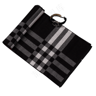 实拍秋天围巾毛巾男士手表