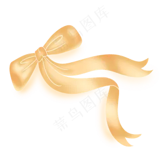 金色七夕蝴蝶结彩带丝带飘带