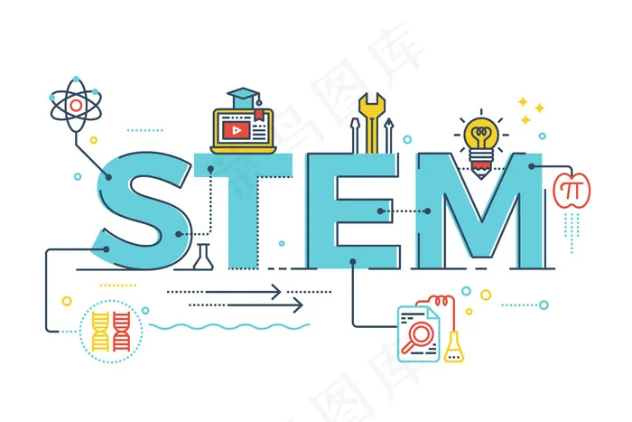 stem插图-科学、技术、工程、数学eps,ai矢量模版下载