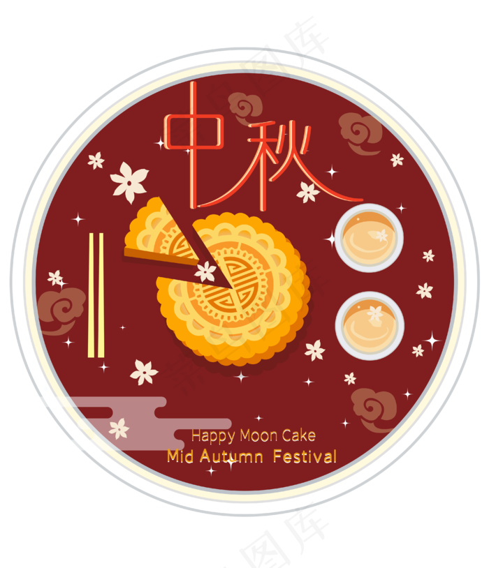 中秋节八月十五包装相聚(4000*4653px 300 dpi )ai矢量模版下载