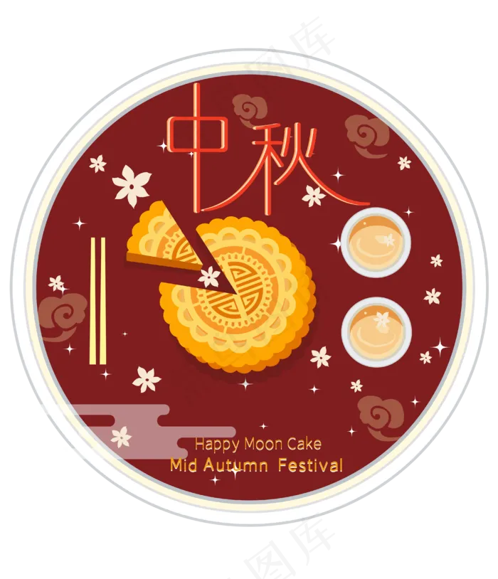 中秋节八月十五包装相聚(4000*4653px 300 dpi )ai矢量模版下载