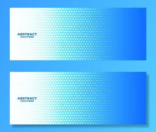 抽象蓝白半色调宽背景横幅banner