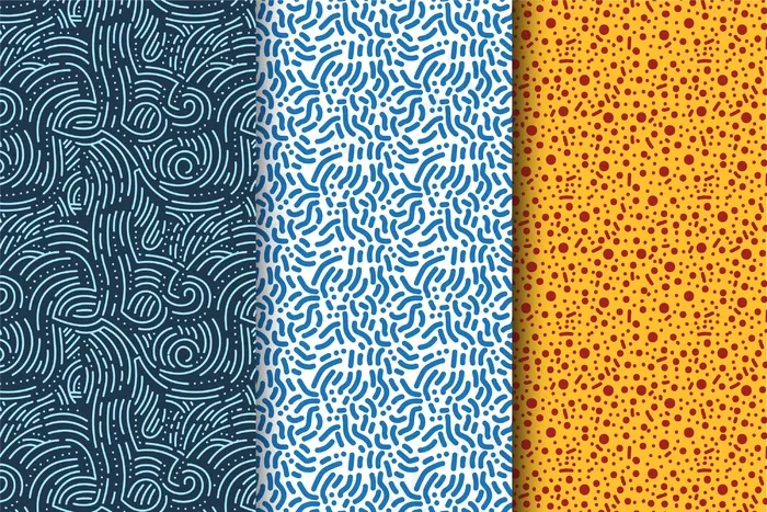 一组不同的圆线图案eps,ai矢量模版下载