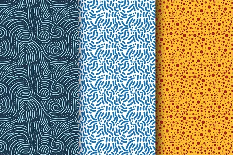 一组不同的圆线图案