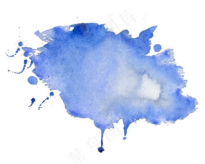 抽象蓝色水彩色斑纹理背景