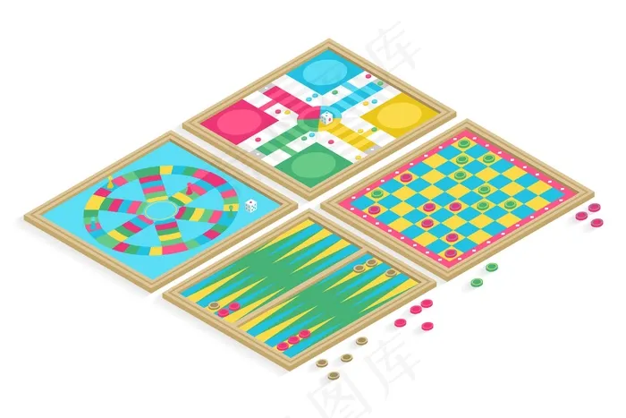 棋盘游戏系列eps,ai矢量模版下载
