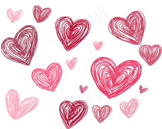 七夕节爱心配图