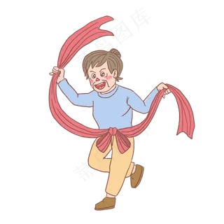 国庆节老太太老头扭秧歌