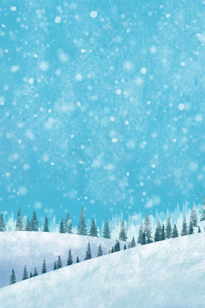 十二月你好蓝色psd分层banner(3535*5315px 	      )psd模版下载