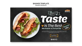 面包和三明治横幅banner主题