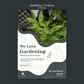 园艺宣传单,DM传单模板