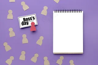 老板节概念俯视图