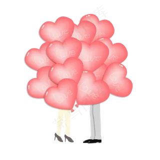 情侣爱心气球