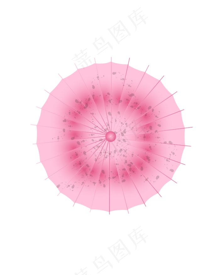 矢量卡通古代雨伞