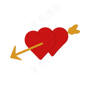 红色一箭穿心装饰