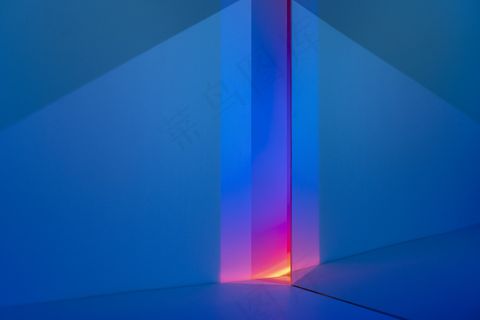 带有灯光日落投影灯的美学背景