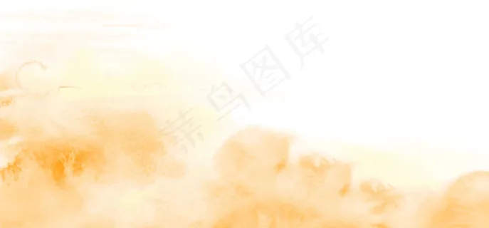 抽象浅黄色橙色水彩画纹理为背景
