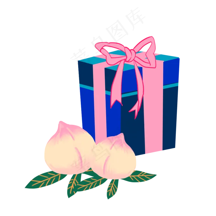 教师节礼盒桃子(2000X2000(DPI:300))psd模版下载