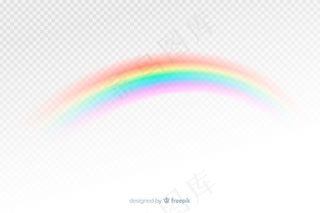 彩色装饰彩虹写实风格