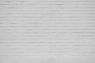 背景是白色的大砖墙