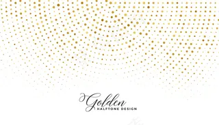 白色背景上的金色闪光半色调