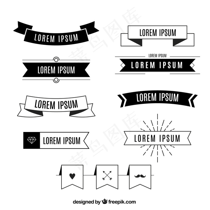 一包复古黑白丝带