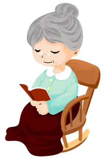 重阳节看书的老太太