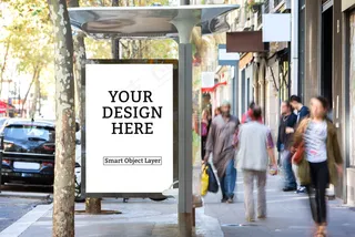 户外广告模型样机图