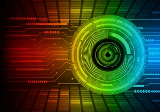 Eye cyber circuit未来技术概念背景