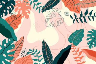 抽象风格热带树叶背景