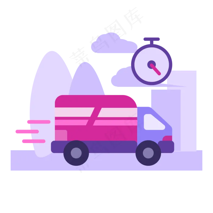 双十一快递扁平场景(1300X1300(DPI:72))psd模版下载