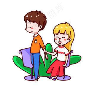 情人节男生女生郊游