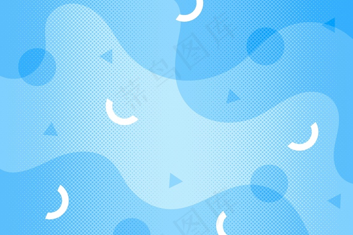 抽象半色调背景蓝色液体效果