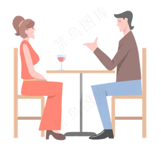 西餐厅约会情侣