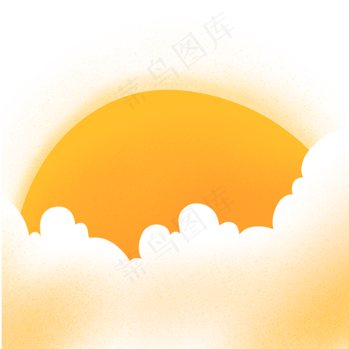 云朵后的太阳(2000X2000(DPI:300))psd模版下载