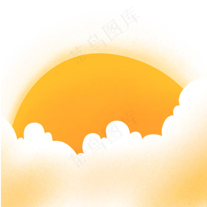 云朵后的太阳(2000X2000(DPI:300))psd模版下载