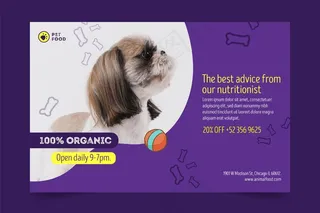 动物食品横幅banner概念