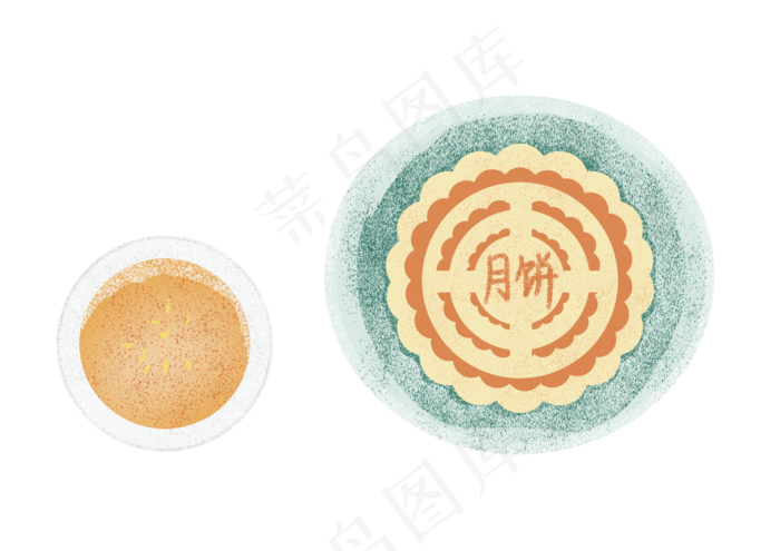 传统小吃五仁月饼