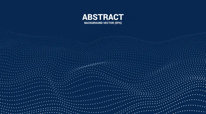 数字轮廓曲线点和线波纹和波与线框。未来技术概念的抽象背景eps,ai矢量模版下载