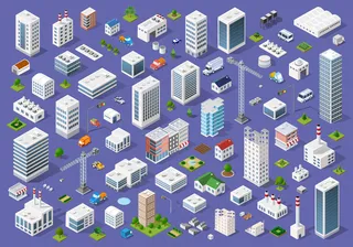 城市平面建筑群