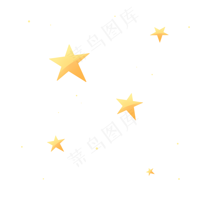 金黄色可爱星星(2000X2000(DPI:300))psd模版下载