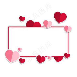 红色爱心边框3