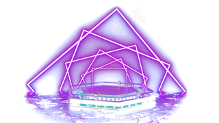 C4D霓虹灯场景电商