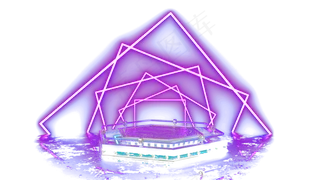 C4D霓虹灯场景电商