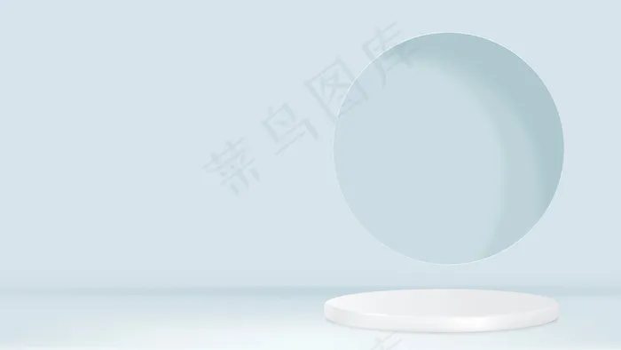 显示讲台 3d 渲染 psd 最小蓝色产品背景eps,ai矢量模版下载