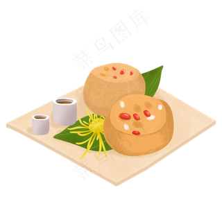 创意重阳糕装饰素材