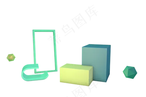 C4D展示台电商展示柜台展示架