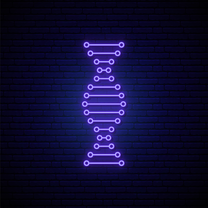 Dna 霓虹灯eps,ai矢量模版下载